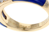 Van Cleef & Arpels Lapis and 5 Row Diamond Stacking Philippine Ring, 18K Yellow