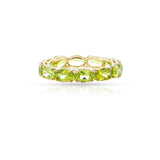 Oval-Cut Peridot Eternity Band, 18K