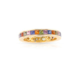 Square-Cut Multi-Sapphire Eternity Band, 18K