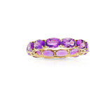 Oval-Cut Amethyst Eternity Band, 18K