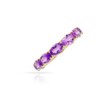 Oval-Cut Amethyst Eternity Band, 18K