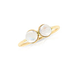 Double Moonstone Cabochon Ring, 18K