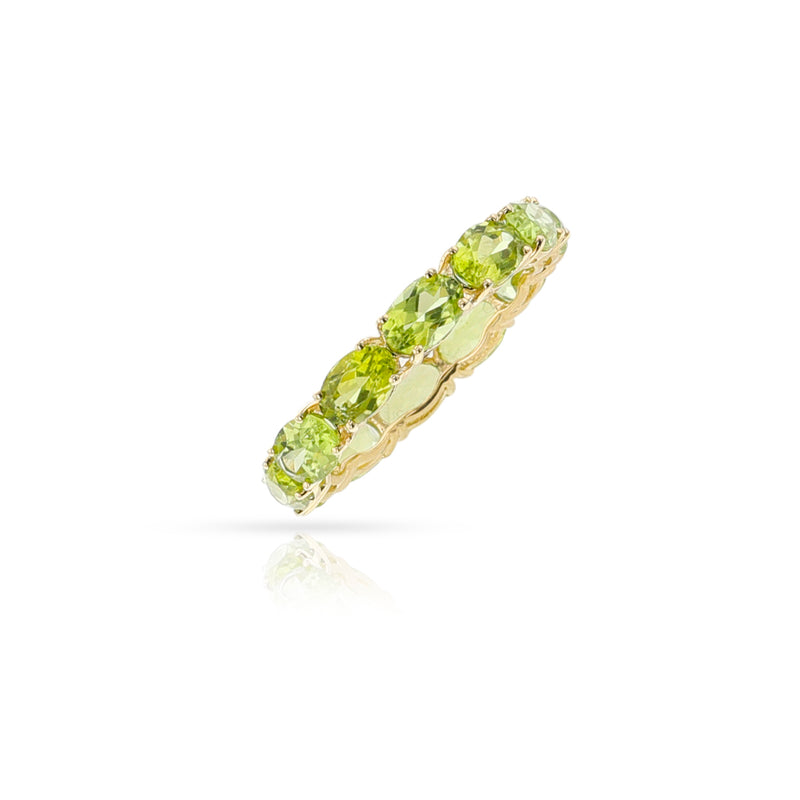 Oval-Cut Peridot Eternity Band, 18K