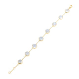 Round Cabochon Moonstone Bracelet, 18K