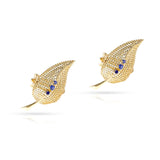 Tiffany & Co. Sapphire Leaf Earrings, 14k