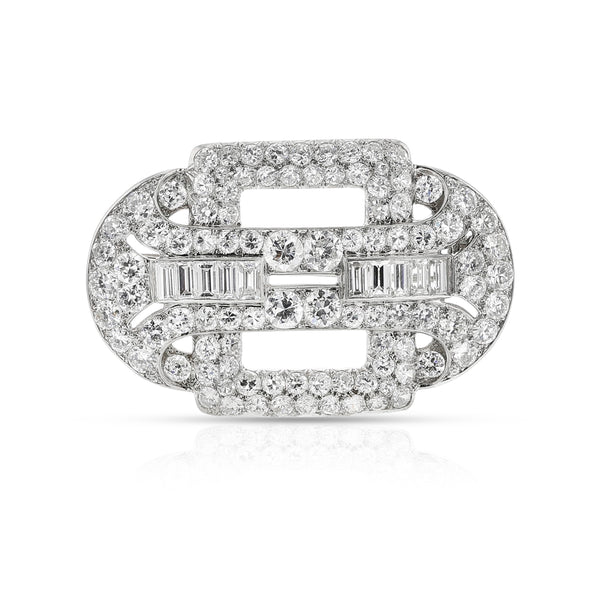 Van Cleef & Arpels Diamond Brooch, Platinum and18k