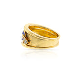 Van Cleef & Arpels Leaf Enamel and Diamond Ring, 18k