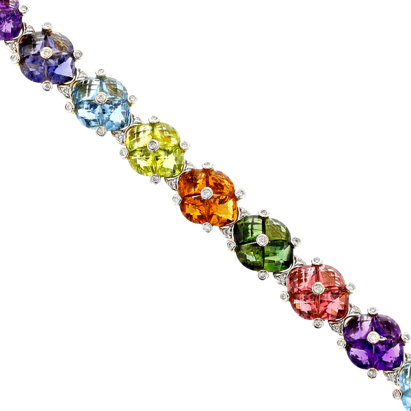 Mixed Semi-Precious and Diamond Bracelet, 18k