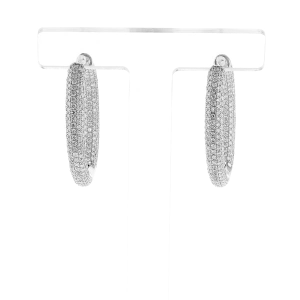 5.7 ct. Diamond Hoop Earrings, 18K