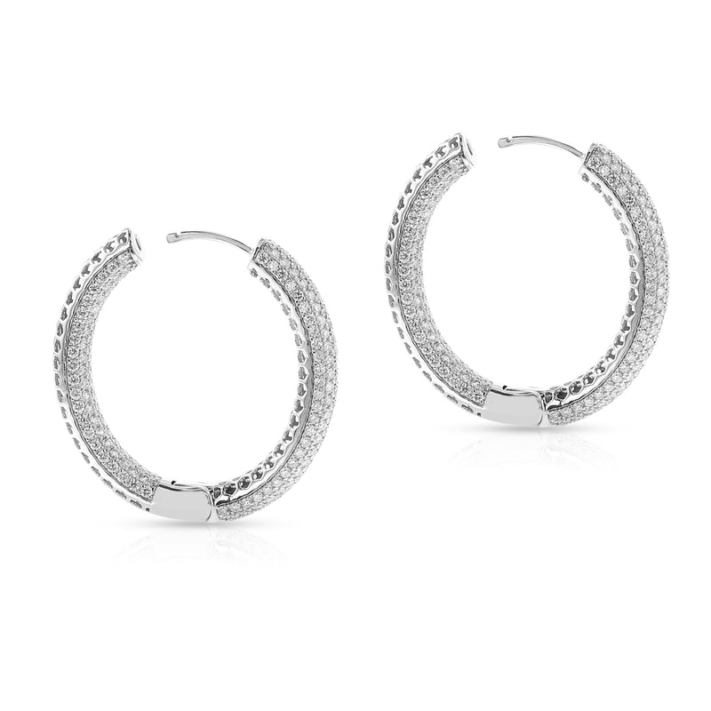 5.7 ct. Diamond Hoop Earrings, 18K