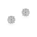 Round Diamond Studs, 18K White Gold