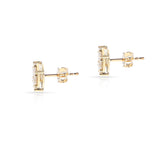 Round Diamond Studs, 18K Yellow Gold