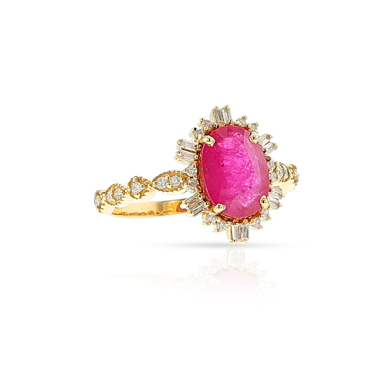 Ruby and Diamond Ring, 18k