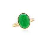 Emerald Matte Finish Statement Ring, 18K