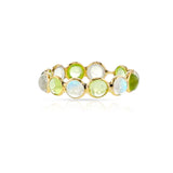 Peridot and Moonstone Cabochon Band, 18K