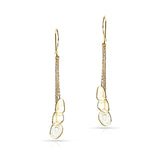 Diamond Slices Hanging Trio Earrings, 18K