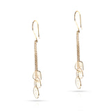 Diamond Slices Hanging Trio Earrings, 18K