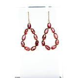 Pear Pink Tourmaline Dangling Earrings, 18k