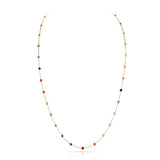 Small Multi-Sapphire Round Necklace, 18k