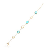 Blue Topaz and Moonstone Bracelet, 18K