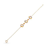 Multi-Sapphire Circle Trio Bracelet, 18k