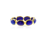 Oval Lapis Cabochon Band, 14k