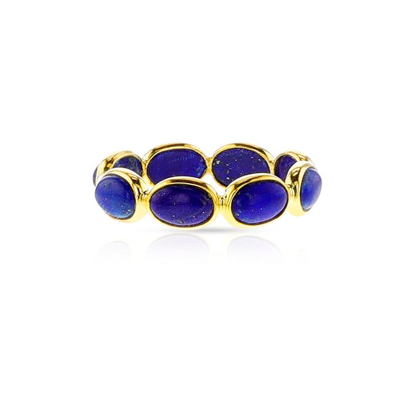 Oval Lapis Cabochon Band, 14k