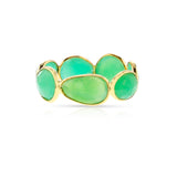 Chrysoprase Rose Cut Band, 14k