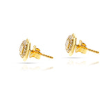 Octagonal Diamond Studs, 14k