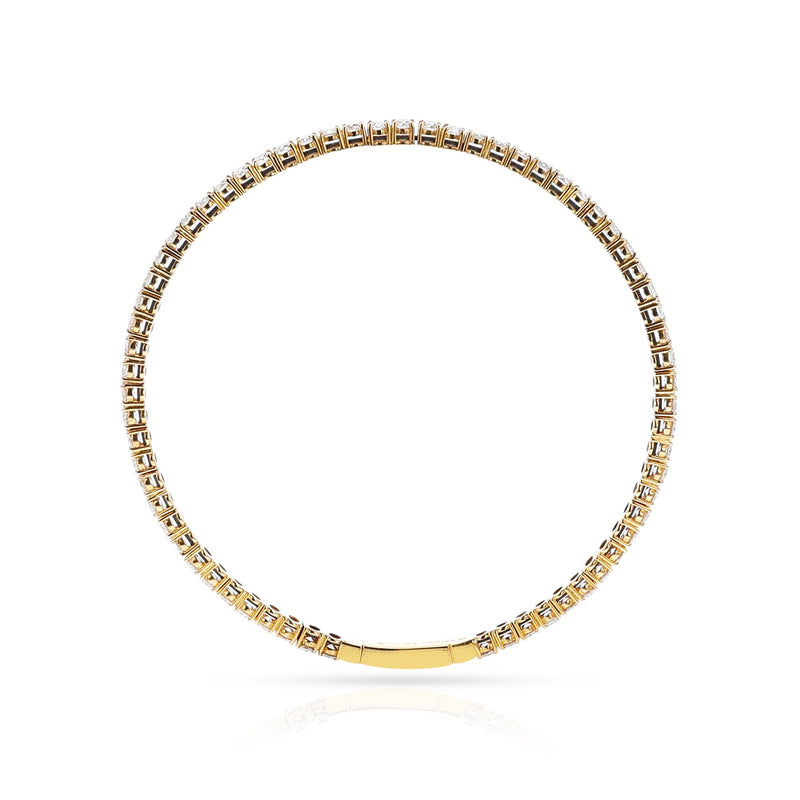 Flexible 3.9 ct. Diamond Bangle, 18k