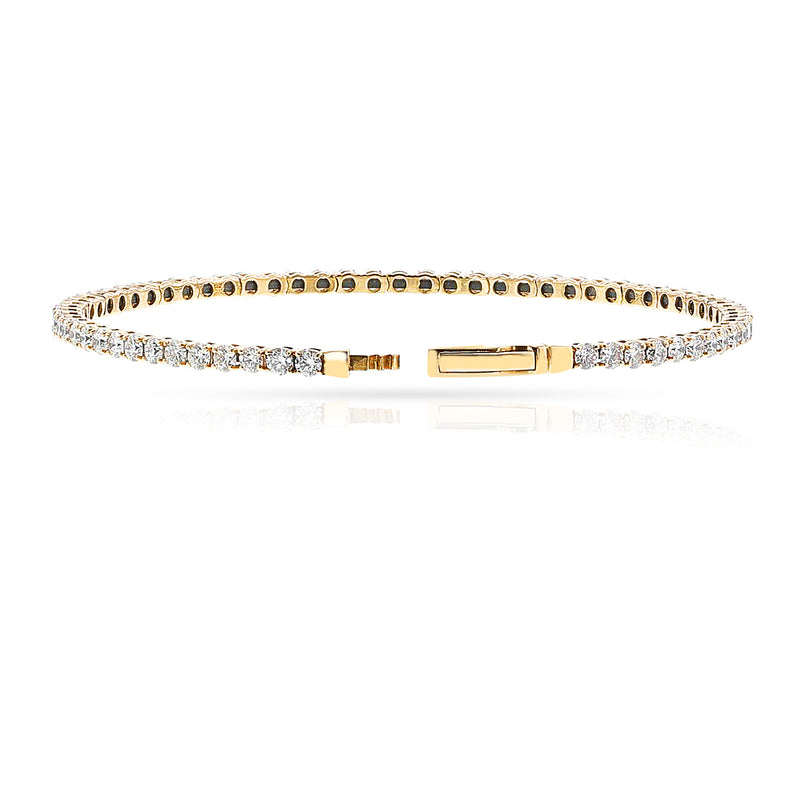 Flexible 3.9 ct. Diamond Bangle, 18k