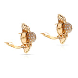 Pery et Fils Van Cleef & Arpels Floral Earrings with Gold and Diamonds, 18k