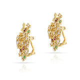 Cartier Paris Diamond, Emerald and Ruby Earrings, 18k