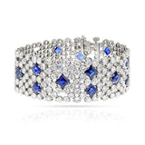 Charles Holl Sapphire and Diamond Bracelet, Platinum