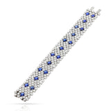 Charles Holl Sapphire and Diamond Bracelet, Platinum