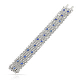 Charles Holl Sapphire and Diamond Bracelet, Platinum