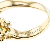 Van Cleef & Arpels Emerald and Diamond Three Flower Ring, 18k