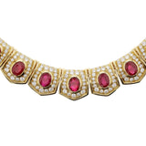 Van Cleef and Arpels Ruby and Diamond, Necklace & Earrings, French, Maker's Mark Pery et Fils