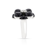 Van Cleef & Arpels Floral Onyx and Diamond Ring, 18k