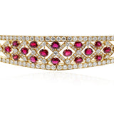 1980s Van Cleef & Arpels Ruby and Diamond Bracelet, 18k Yellow