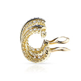 Van Cleef & Arpels Sapphire and Diamond Half Hoop Earrings, 18k