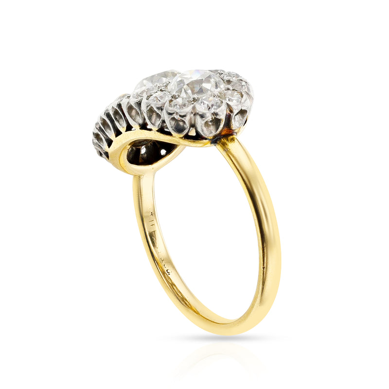 Tiffany & Co. Antique Diamond Ring, Platinum & 18k Yellow Gold