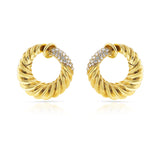 Van Cleef and Arpels Ropework and Diamond Hoop Earrings, 18k