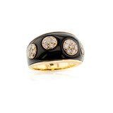 Van Cleef & Arpels Diamond Flower and Onyx Ring, 18k