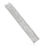 Wide Platinum Diamond Art Deco Bracelet