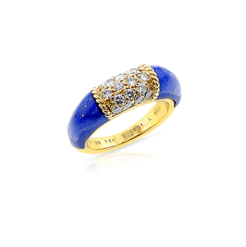 Van Cleef & Arpels Lapis and Diamond Philippine Ring