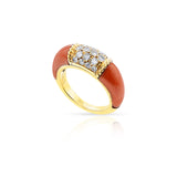 Van Cleef & Arpels Coral and Diamond Philippine Ring, 18k