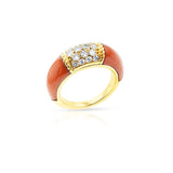 Van Cleef & Arpels Coral and Diamond Philippine Ring, 18k