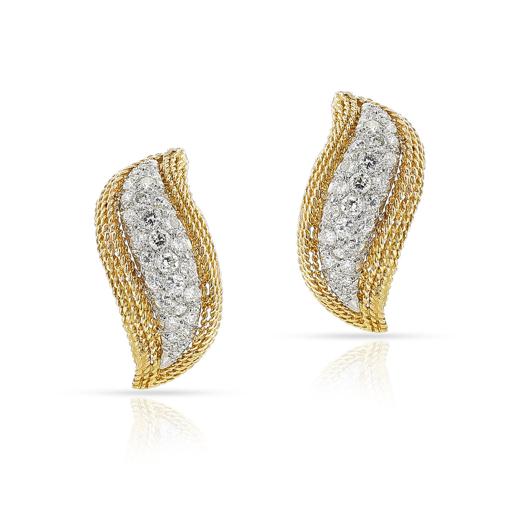 Diamond and Gold Earrings, 18k – DDeco Jewels