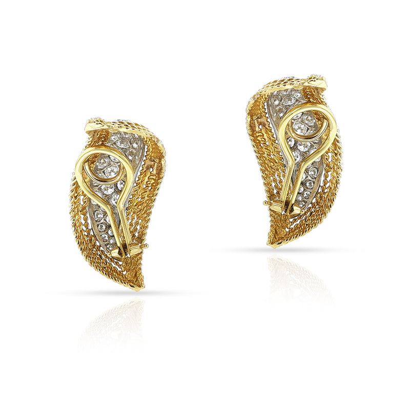 Diamond and Gold Earrings, 18k